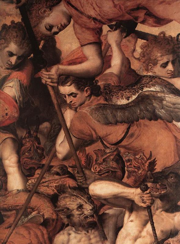 FLORIS, Frans The Fall of the Rebellious Angels (detail) dg Germany oil painting art